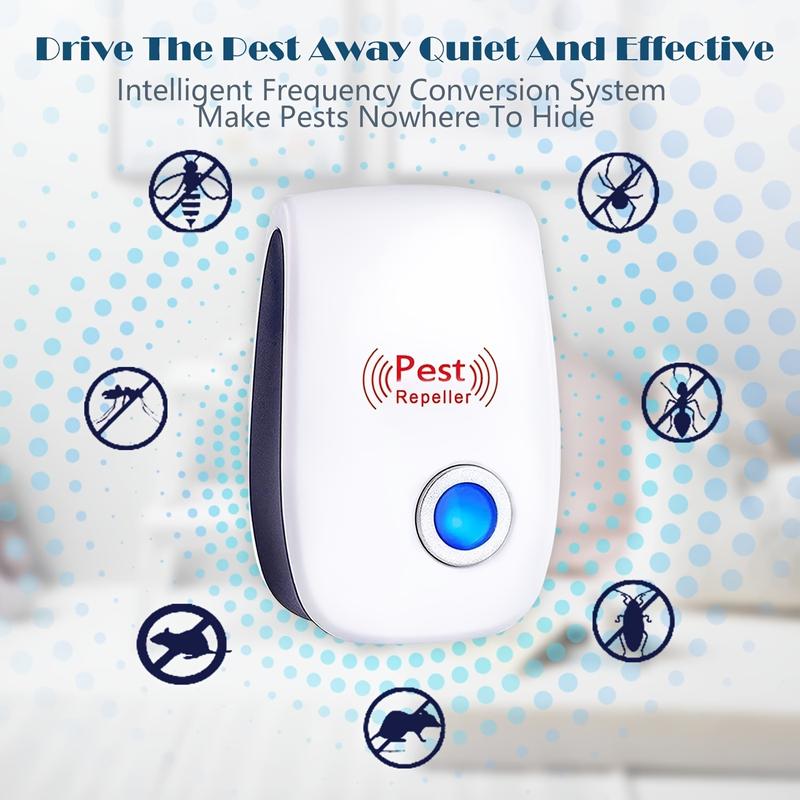 6pack Ultrasonic Pest Repeller - Effective Indoor Pest Control For Home, Kitchen, Office, Hotel, And Warehouse - Mosquito And Rat Repellent