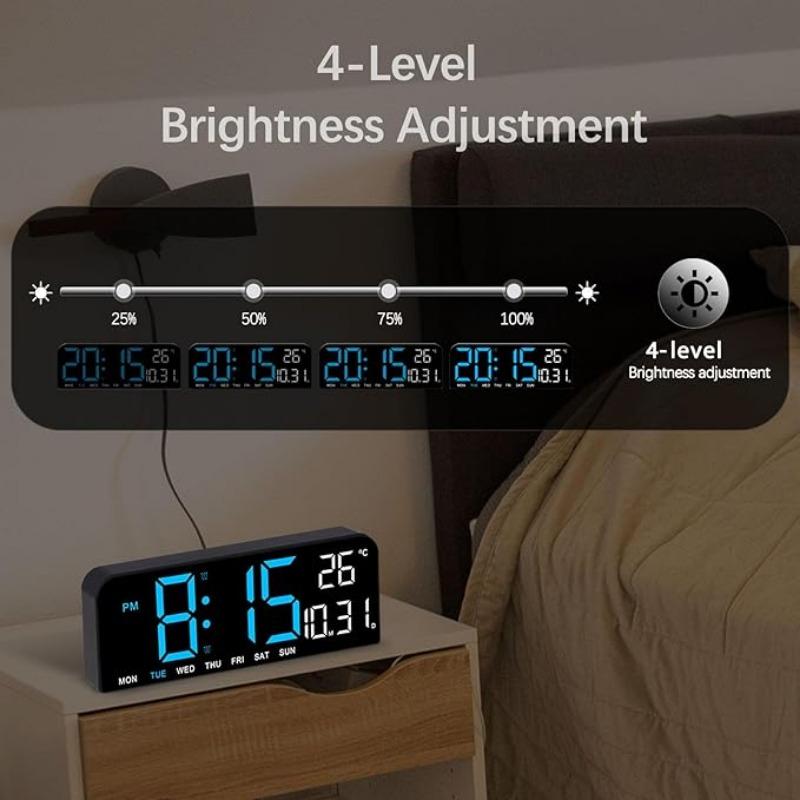 Digital Wall Clock Modern LED , 10