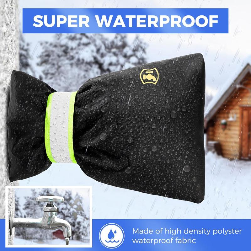 Outdoor Faucet Cover, 2 pcs Winter Freeze Protective Hose Bib Cover, Water Spigot Covers, Winter Insulated Cover Bag, mULTIPLE uSES