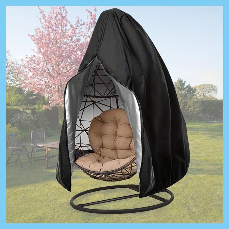 1 PC Patio Egg Chair Covers With Zipper, Durable Large Wicker Egg Swing Chair Covers, Waterproof Windproof Heavy Duty Weather Resisatnt Outdoor Hanging Chair Cover