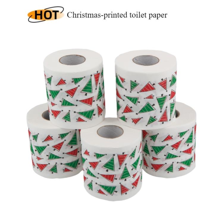 Christmas themed toilet paper decoration, 6 styles - Fun toilet paper suitable for the elderly - Suitable for holiday Christmas party gifts