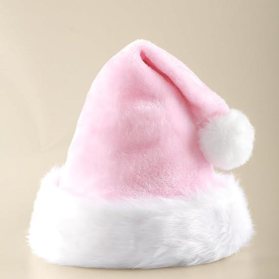 Santa Hat for Kids,Xmas Hat,Unisex Velvet Classic Toddler Santa Claus Hat for Christmas New Year Party all colours