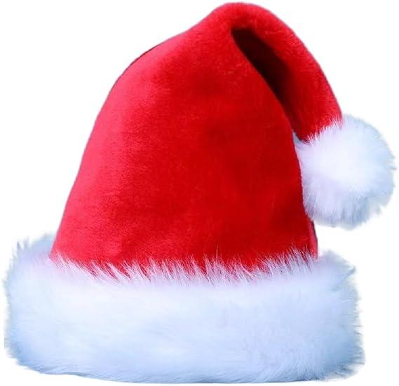 Santa Hat for Kids,Xmas Hat,Unisex Velvet Classic Toddler Santa Claus Hat for Christmas New Year Party all colours