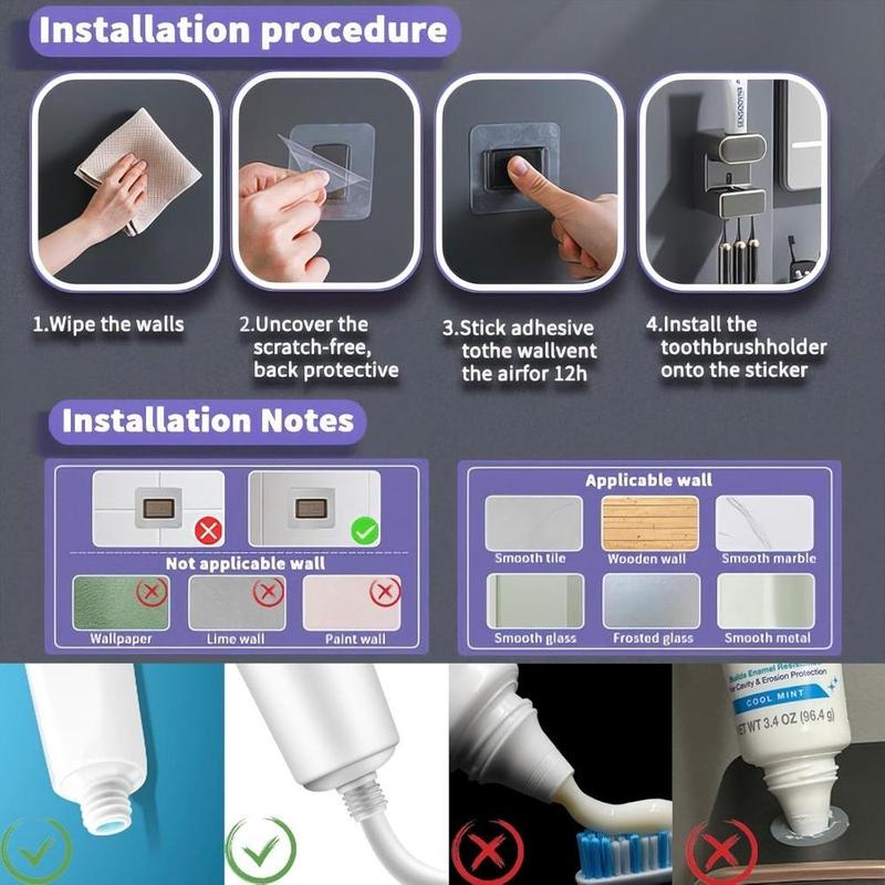 Toothbrush Dryer & Toothpaste Dispenser, 1 Count Rechargeable Toothbrush Heater with Timer, Adjustable Drying Rack with Heating Function for Home Dormitory Hotel