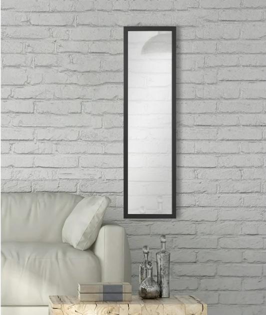 13x49 Black Mirror - Full-Length Rectangular Mirror Decor Glass