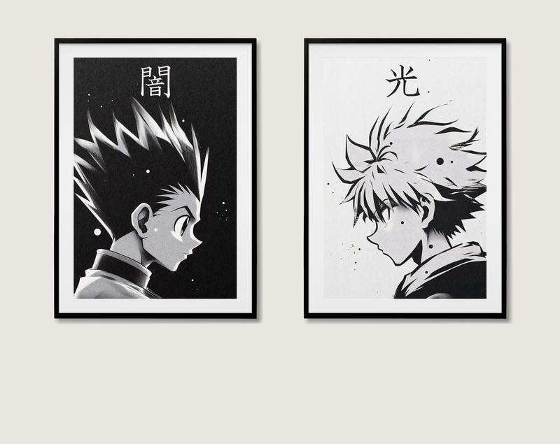 Hunter x Hunter Posters, Killua Poster, Gon Poster, Hot Anime Room Decor Wall Decoration