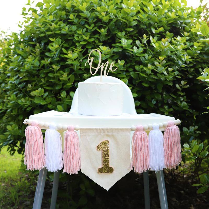 1st Birthday Banner, 1 Count Boho Style Tassel Decor Banner, Birthday Party Decoration Supplies for Girls & Boys, Party Supplies