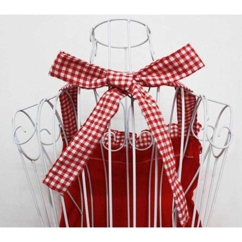 Cute Fashion Cotton Red Aprons for Women Girls Vintage Cooking Retro Apron with Pockets for Mother's Day Gift