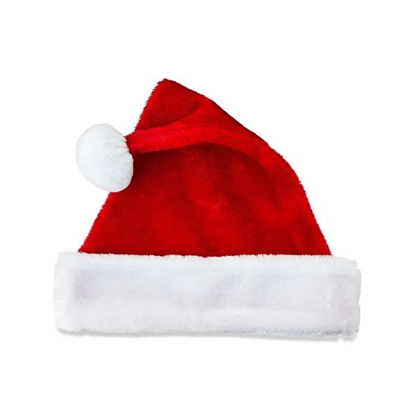 Classic Red & White Plush Santa Hat, Large, 17