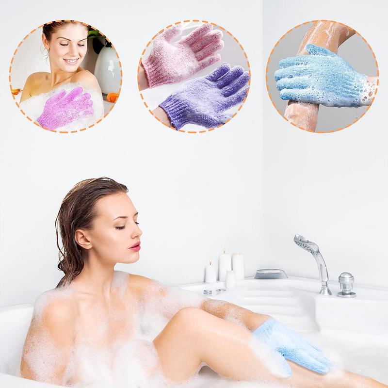 30 Count Exfoliating Gloves for Shower, 15 Colors Body Exfoliator Glove with Hanging Loop, Scrub Exfoliate Glove Mitt Bath Face Spa Hand Scrubber Wash Deep Scrubbing Dead Skin for Women Men