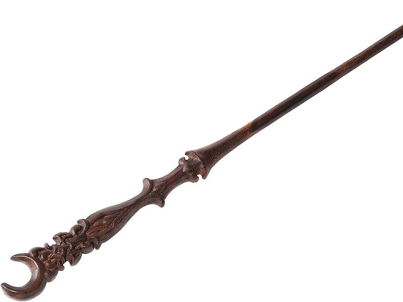 Moon Wand - Handicraftviet - Hand Carved Wooden Magic for Cosplay, Ideal for Adults & Kids, Perfect Halloween Gift - 15 inch