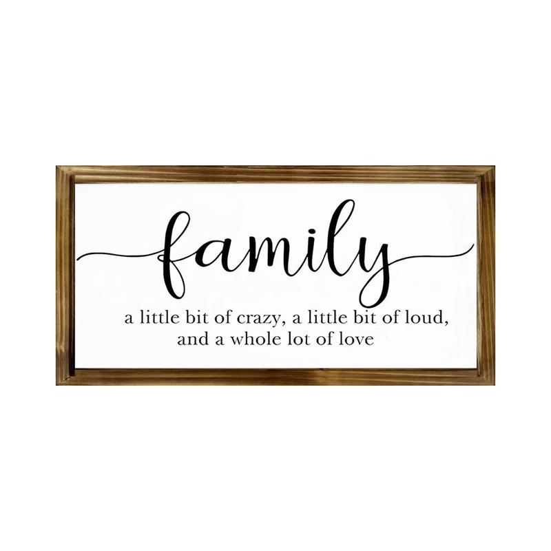 Letter Pattern Decoration Sign with Wooden Frame, 1 Count Modern Rustic Farmhouse Wall Mounted Sign, Family Sign for Home Wall, Kitchen, Living Room Decor