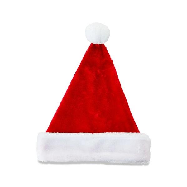 Classic Red & White Plush Santa Hat, Large, 17