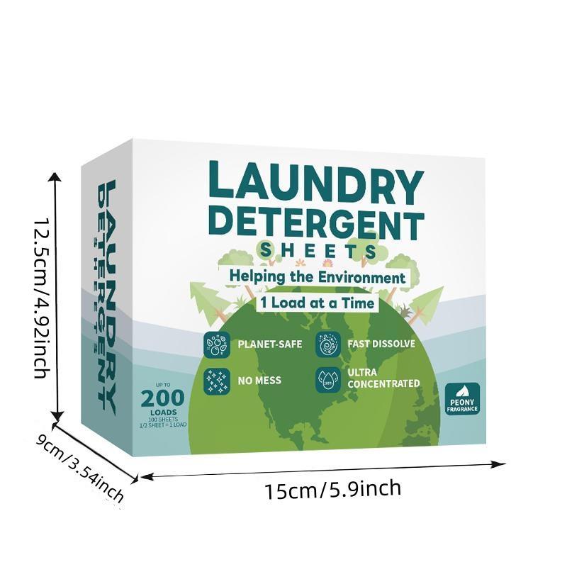 Laundry Detergent Sheets, 1 Box Plant Based Free Clothes Protective Detergent Sheets,  Washing Detergent, Home Clothes Washing Tool for Laundry Room Dormitory