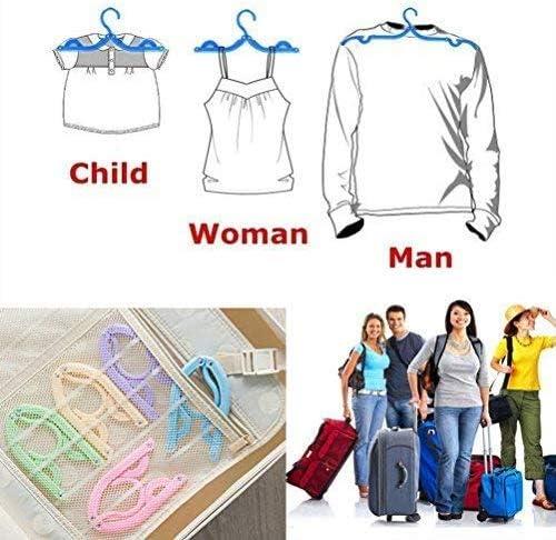 20 count Travel Hangers with 12 count Clips- Cruise Ship Essentials Portable Folding Clothes Hangers Travel Accessories Foldable Clothes Drying Rack for Travel