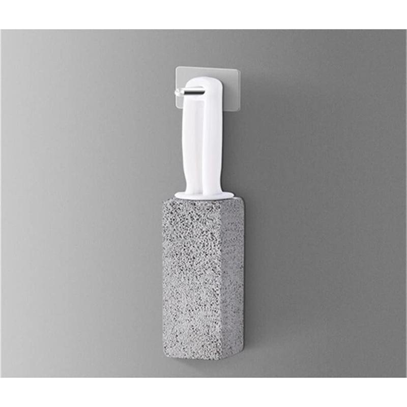 Pumice Cleaning Stone with Handle Toilet Bowl Cleaner Hard Water Ring Remover for Bath Pool Kitchen Household Cleaning Brush Plastic