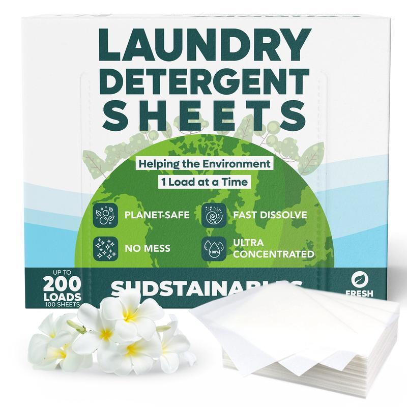 Laundry Detergent Sheets, 1 Box Plant Based Free Clothes Protective Detergent Sheets,  Washing Detergent, Home Clothes Washing Tool for Laundry Room Dormitory