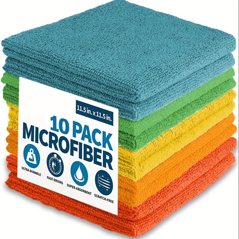 5  10  50pcs, Microfiber Cleaning Cloth, Dishwashing Cloth, Multifunctional Cleaning Towel, Household Rag, Kitchen Bathroom Cleaning Towel, Durable Absorbent Towel, Easily Remove Stains And Grease, Cleaning Supplies, Cleaning Gadgets