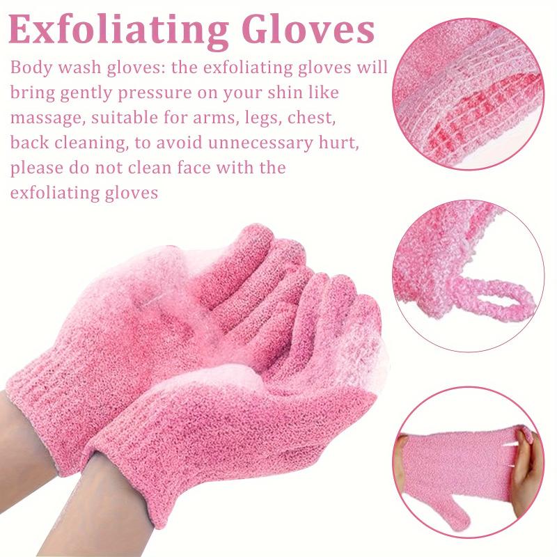 10 Pair Exfoliating Mitts, Consists Of 10 Colorful Double Sided Exfoliating Mitts For Deep Cleansing Of Dead Skin, Suitable For Beauty Spa Massage Skin Bath, Body Scrub Bath Accessories.