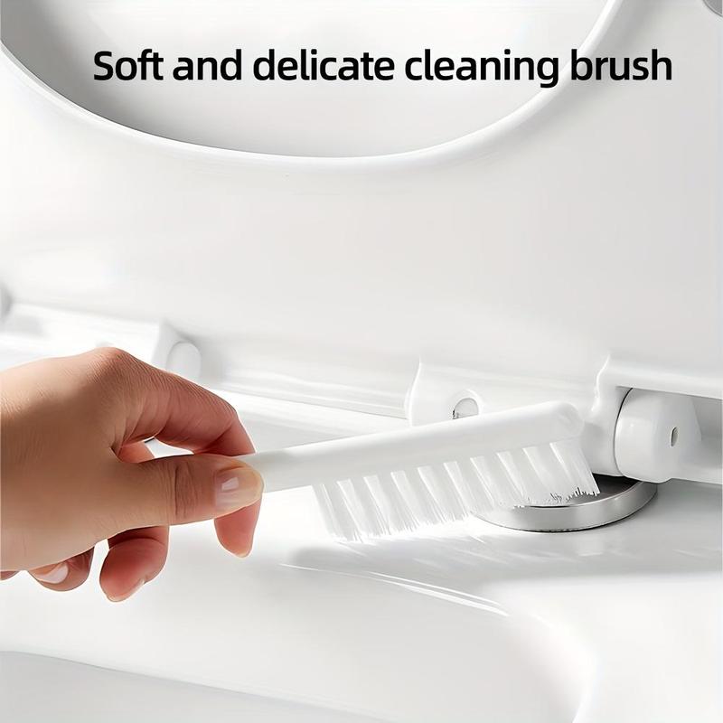 2 in 1 Toilet Brush Set, Wall Mounted Long Handle Silicone Toilet Brush with Crevice Brush, Portable Detachable Toilet Cleaning Brush for Bathroom