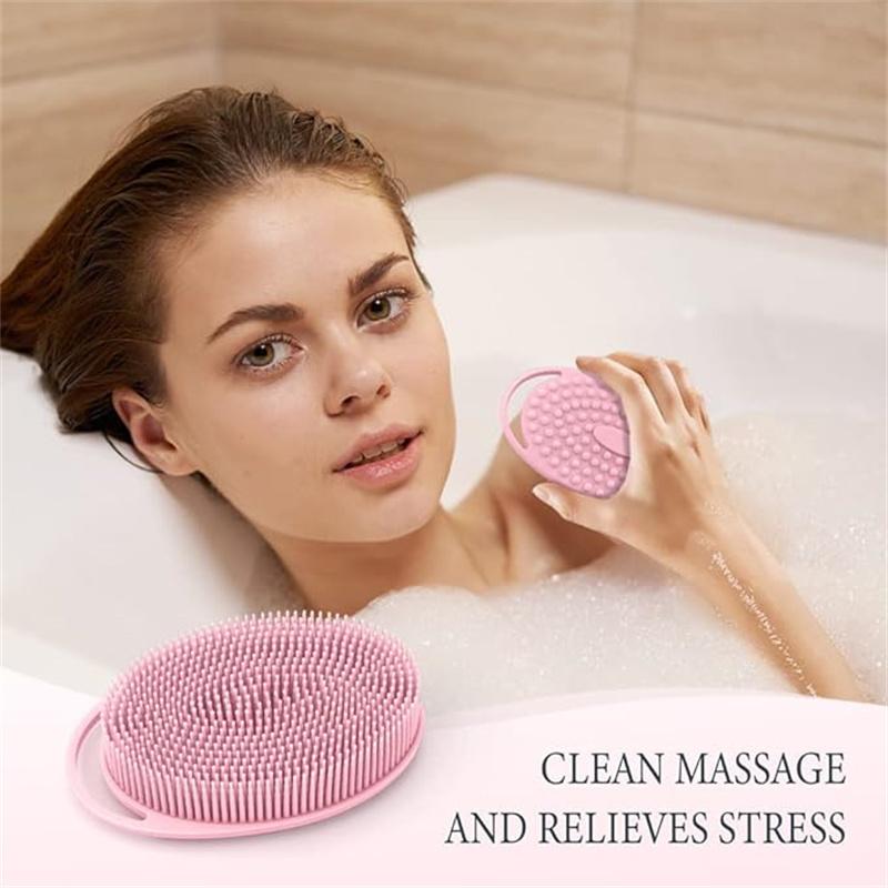 3 Pack Silicone Body Scrubber, Exfoliating Body Scrubber Soft Silicone Loofah Body Scrubber Fit for Sensitive and All Kinds of Skin Clean and Sanitary