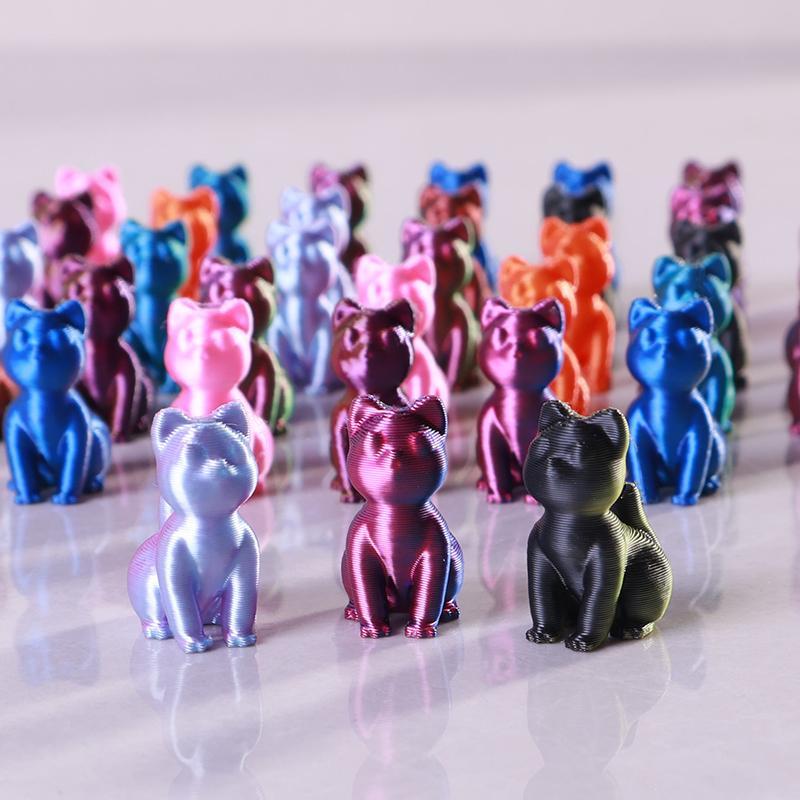 Random Color 3D Printed Miniature Cat Statue, 100pcs Cute Cat Ornament, Home Decoration Statue, Perfect Cute Decoration Gift for Hobbyists