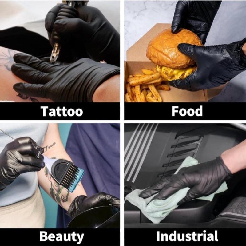 Synmax black Vinyl Disposal Gloves Powder free Size S M L XL 100PCS Box Cleaning Household Kitchen