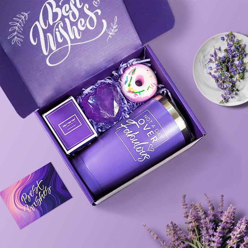 Gifts for Women, Mom, Wife, Girlfriend, Sister, Her - Happy Birthday Gifts, Mothers Day Gifts - Personalized Lavender Relaxation Gift Baskets Set for Women...