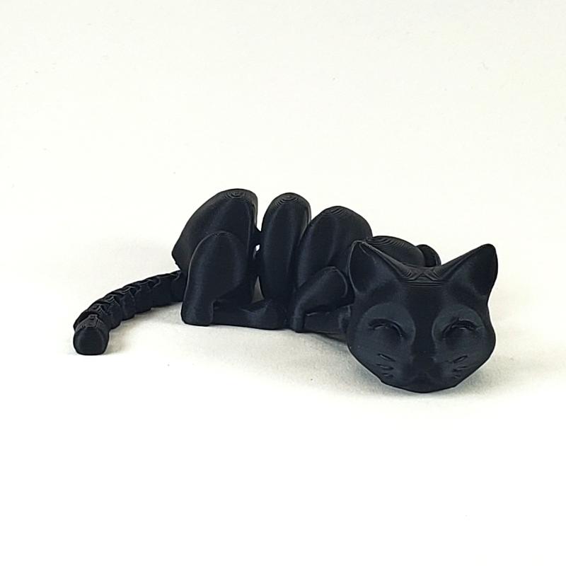 3D Printed Articulating Lazy Cat - Home Decor Ornaments