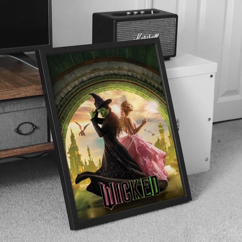 Wicked Movie Poster, Wicked Wall art, Glinda poster, Elphaba Poster, Glinda Print Art, Wicked prints