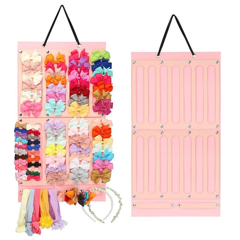 Hair Bow Storage Rack, 1 Count Hair Clip Storage Display Rack, Wall Hanging Hair Accessory Storage Display Rack for Girls Room