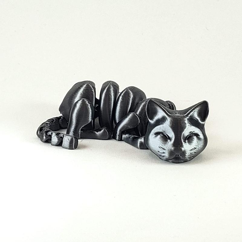 3D Printed Articulating Lazy Cat - Home Decor Ornaments