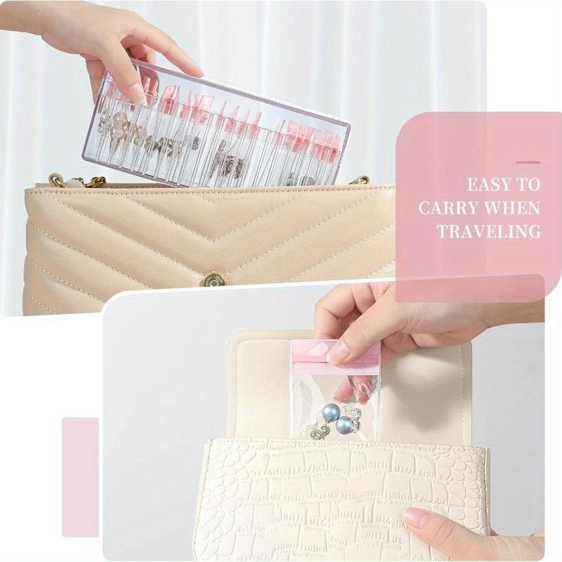 20 Portable Anti Tarnish Jewelry Storage Bag, with 1 Storage Box, for Earrings, Rings, Necklaces Travel Organizer