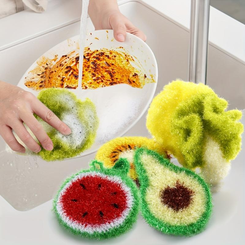 5-Piece Set: Scratch-Resistant Kitchen Cleaning Pads for Dishes, Eco-Friendly Double-Sided Scrubbers Sponges walmart display hanging