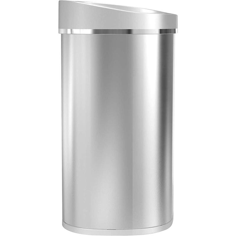 NINESTARS 21 Gallon Rectangular Motion Sensor Trash Can with Manual Mode