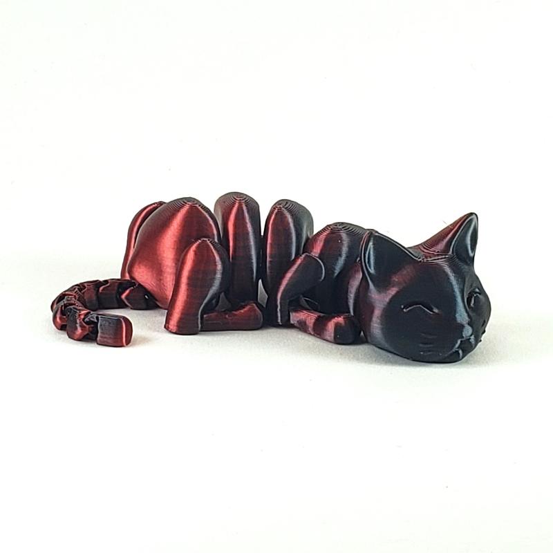 3D Printed Articulating Lazy Cat - Home Decor Ornaments