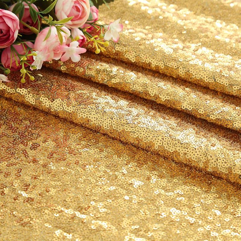 Sequin Backdrop Curtain 4 Pcs 2ftx8ft Wedding Ceremony Background Backdrop Glitter Shimmer Fabric Gold Backdrop Drapes Banners