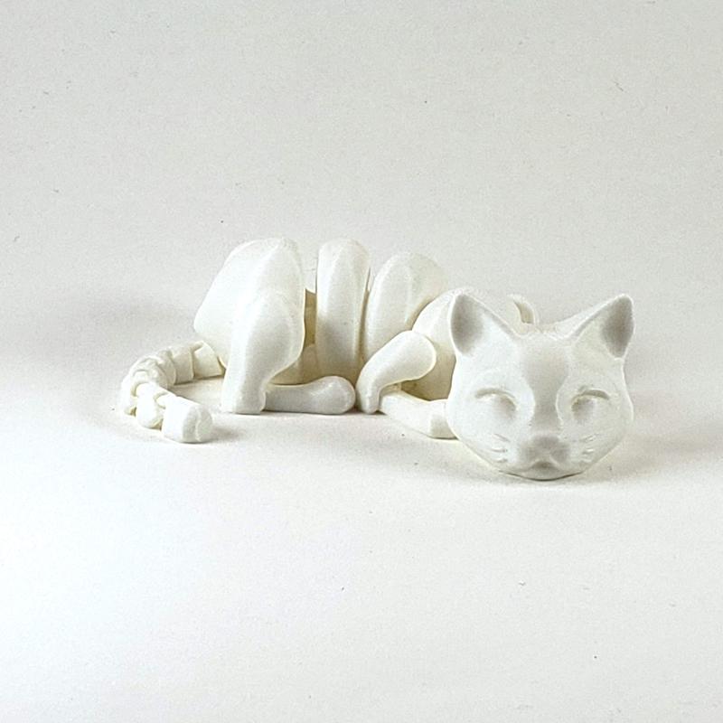 3D Printed Articulating Lazy Cat - Home Decor Ornaments