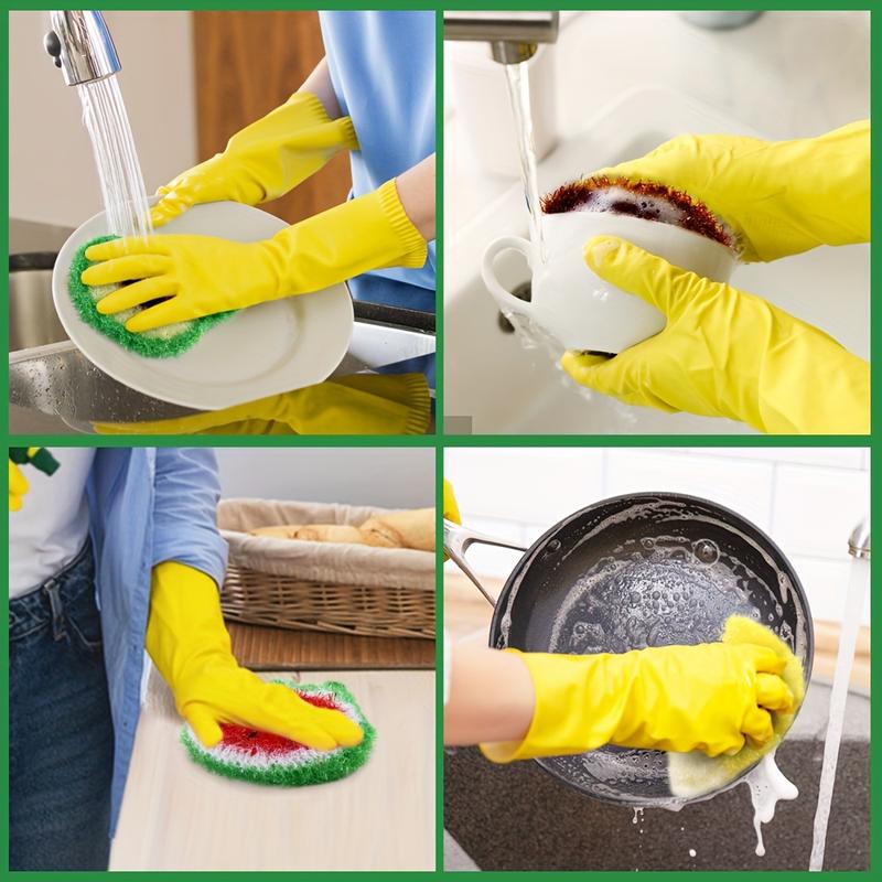 5-Piece Set: Scratch-Resistant Kitchen Cleaning Pads for Dishes, Eco-Friendly Double-Sided Scrubbers Sponges walmart display hanging