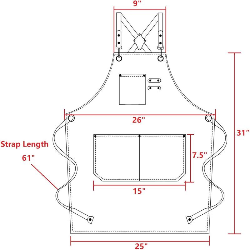 Chef Aprons for Men Women with Large Pockets, Cotton Canvas Cross Back Heavy Duty Adjustable Work Apron, Size M to XXL(Grey)