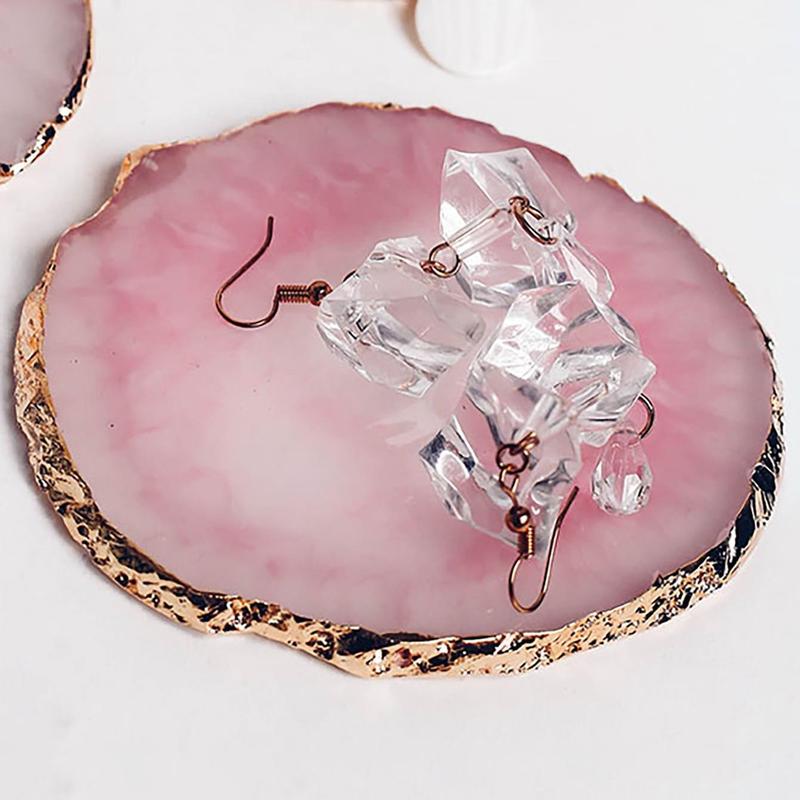 Irregular Shaped Elegant Jewelry Display Tray, Earring & Pendant Decorative Jewelry Storage Tray For Home