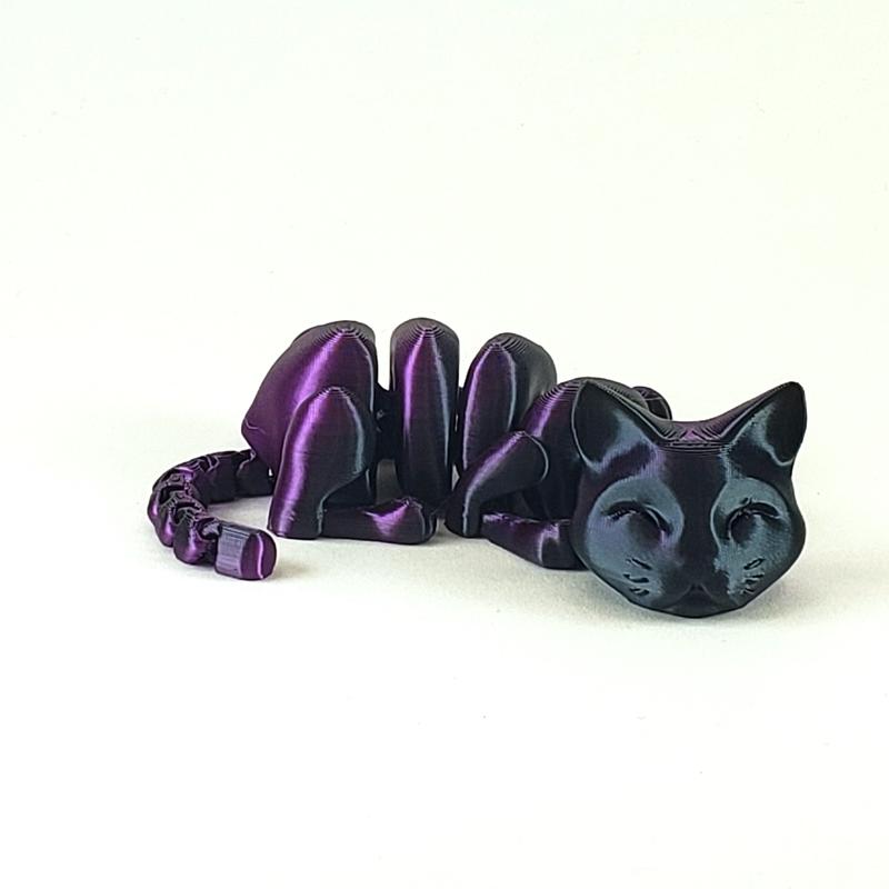 3D Printed Articulating Lazy Cat - Home Decor Ornaments