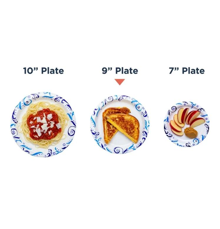 Great Value Everyday Disposable Paper Plates, 8.5