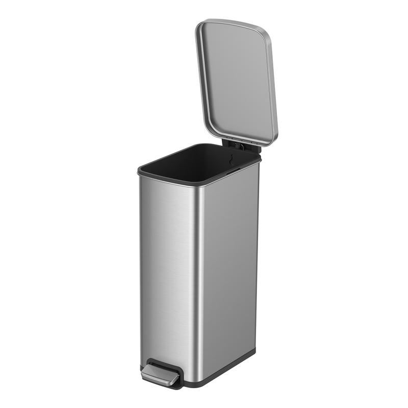 Better Homes & Gardens Slim Stainless Steel Kitchen Step Trash Can, 7.9 Gallon