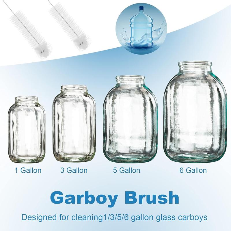 2 Pieces 30 Inch Carboy Brush Nylon 5 Gallon Carboy Brush Carboy Cleaning Brush Carboy Bottle Brush for 1, 3, 5, 6, 6.5 Gallon Glass Carboy Fermenter Wine Making Beer Brewing Bottle Cleaning