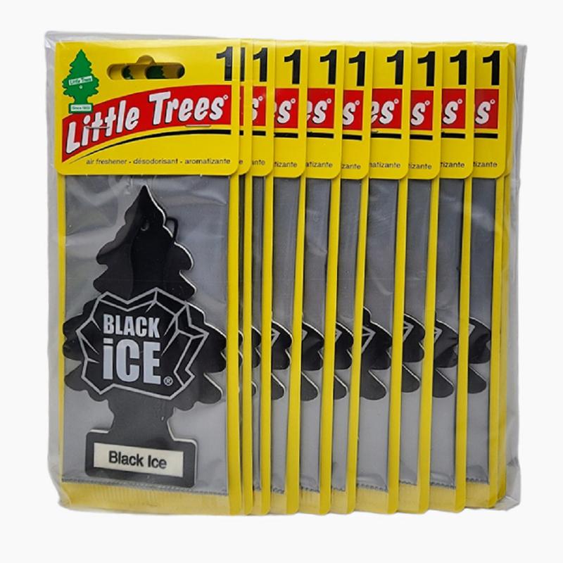 Little Trees Black Ice Hanging Air Freshener, Pack of 12