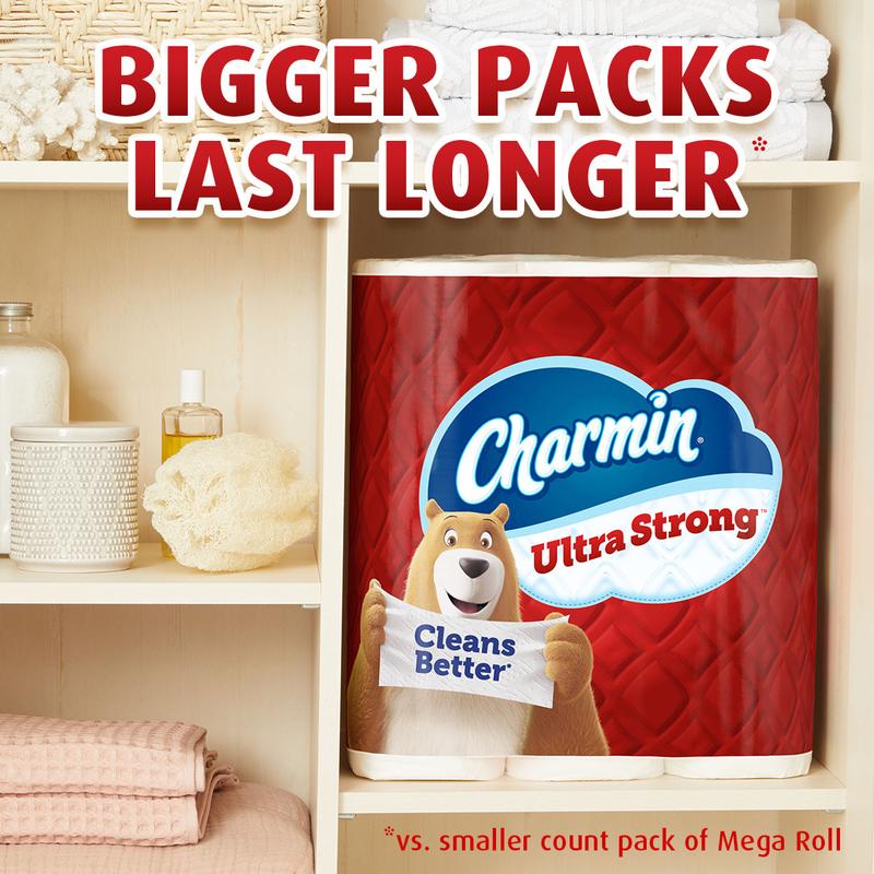 Charmin Ultra Strong Toilet Paper 12 Mega Rolls - 242 Sheets Per Roll - Wipes