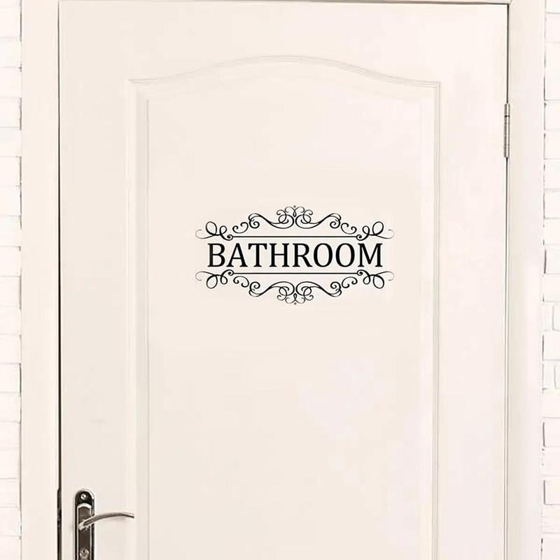 Letter Pattern Door Sticker, 1 Count Sweet Furniture, Waterproof Self Adhesive Door Decal, Decorative Wall Tiles Sticker, Decor Sticker for Home Bathroom Kitchen, Home Essentials, Summer for Gifts