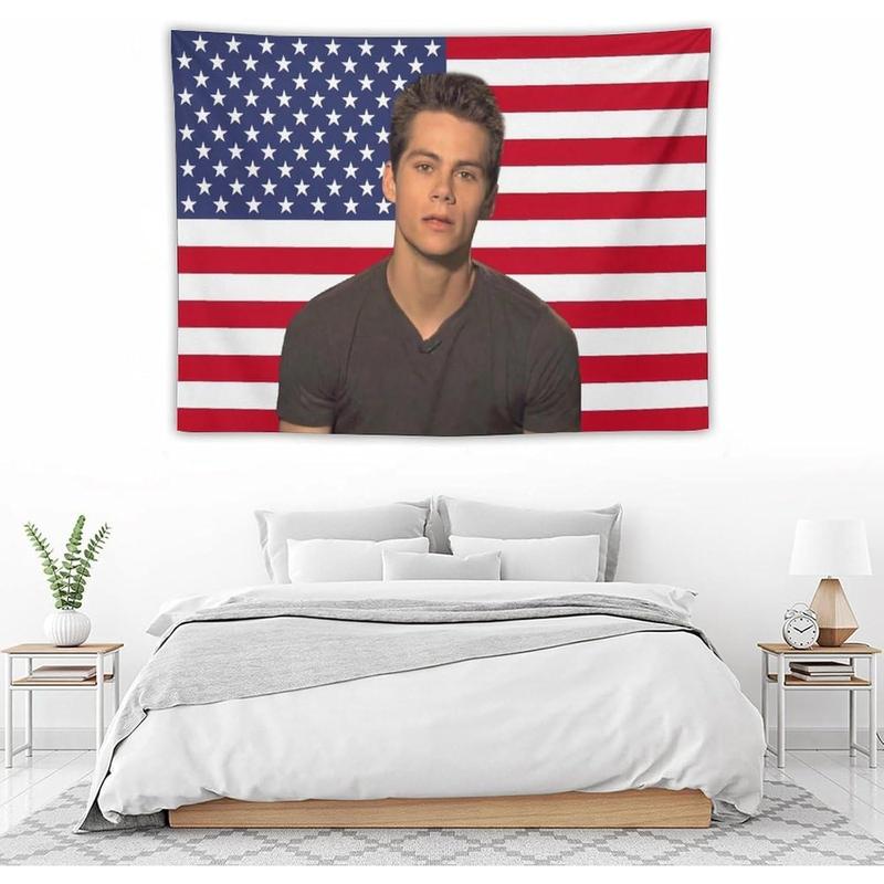 Dylan Star Obrien Tapestry Flag Poster Dormitory Living Room Bedroom Interesting National Flag Indoor And Outdoor Decoration Wall Aesthetic Art Home Decoration Supplies Merch