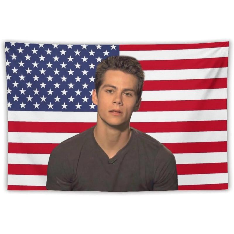 Dylan Star Obrien Tapestry Flag Poster Dormitory Living Room Bedroom Interesting National Flag Indoor And Outdoor Decoration Wall Aesthetic Art Home Decoration Supplies Merch